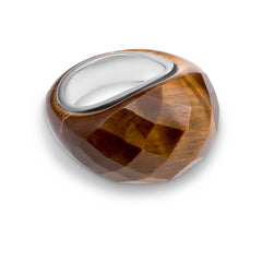 Ring Tigerauge facettiert