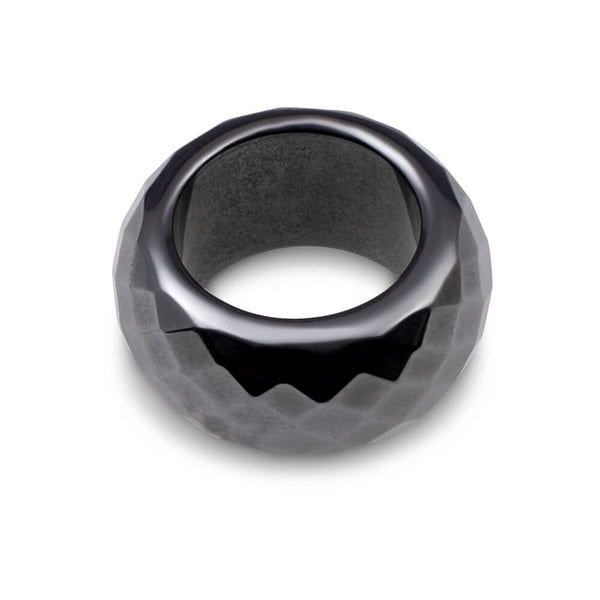 Ring Hämatit facettiert