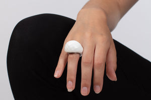 Ring Friedensachat facettiert