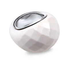 Ring Friedensachat facettiert