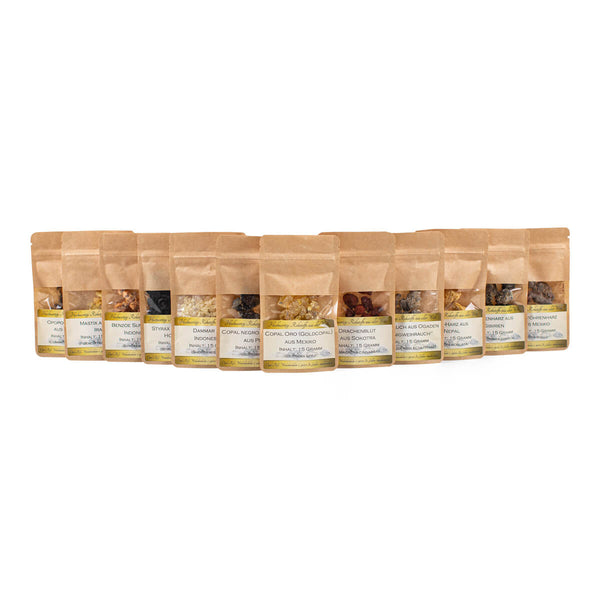 Aromatische Harze Räucherset - 12 x Sorten