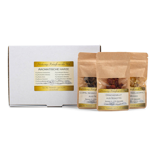 Aromatische Harze Räucherset - 12 x Sorten