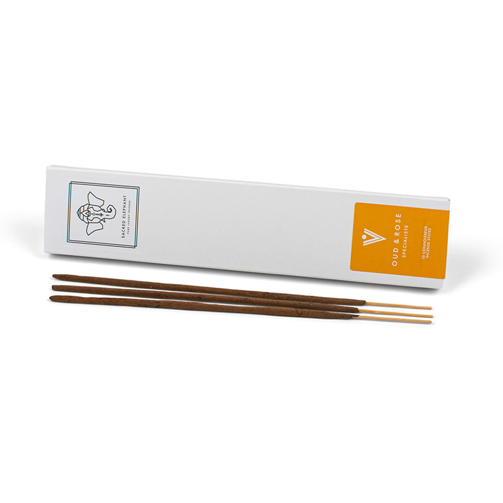 Oud & Rose Räucherstäbchen - Sacred Elephant Spécialiste Incense