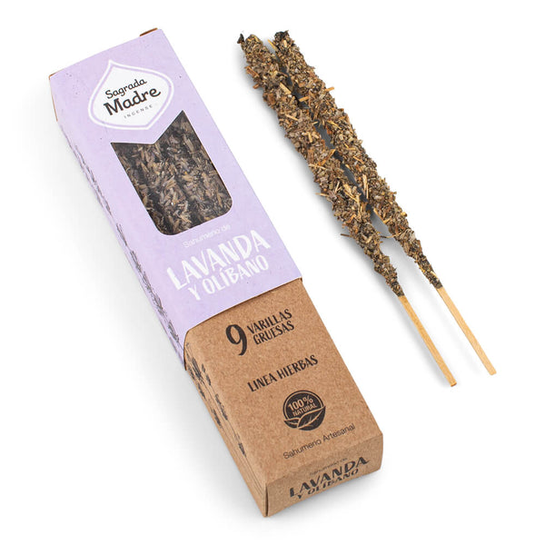 Lavendel & Weihrauch Räucherstäbchen - Sagrada Madre Kräuter & Blüten Linie