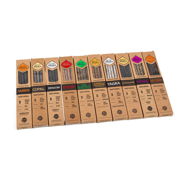 Natural Räucherstäbchen Komplettset - Sagrada Madre (10 x Sorten)