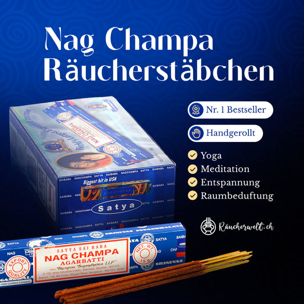 Nag Champa Räucherstäbchen 15 g - Satya Sai Baba