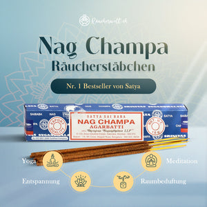 Nag Champa Räucherstäbchen 15 g - Satya Sai Baba