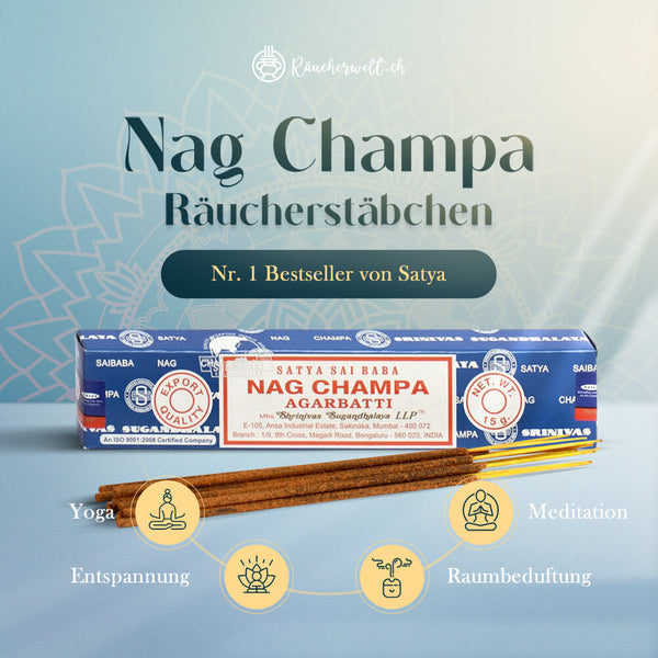 Nag Champa Räucherstäbchen 40 g - Satya Sai Baba