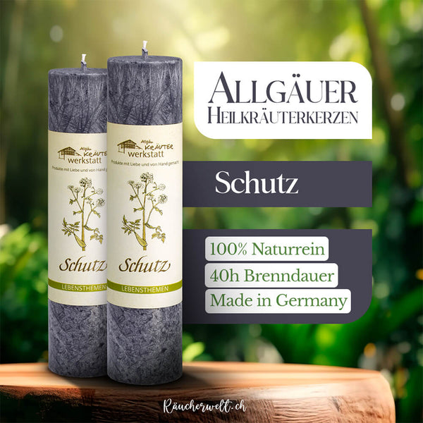 Schutz - Allgäuer Heilkräuterkerzen "Lebensthemen"