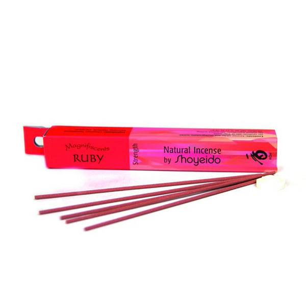 Ruby (Rubin) Räucherstäbchen - Shoyeido Magnifiscents Edelsteine