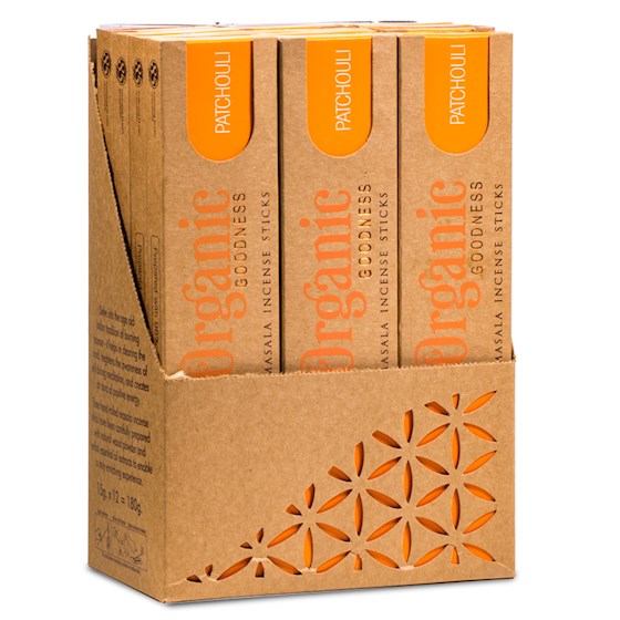 Patchouli Räucherstäbchen - Song of India "Organic Goodness"