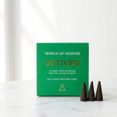 Vetiver Räucherkegel - Temple of Incense