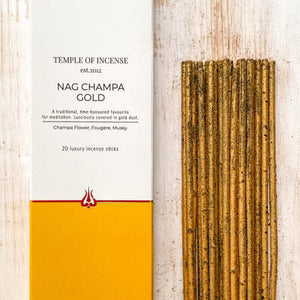 Nag Champa Gold Räucherstäbchen - Temple of Incense