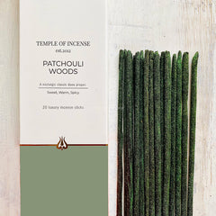 Patchouli Woods Räucherstäbchen - Temple of Incense