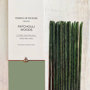 Patchouli Woods Räucherstäbchen - Temple of Incense