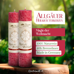 Magie der Weihnacht (25. Dezember) - Allgäuer Heilkräuterkerzen "Jahresrad"